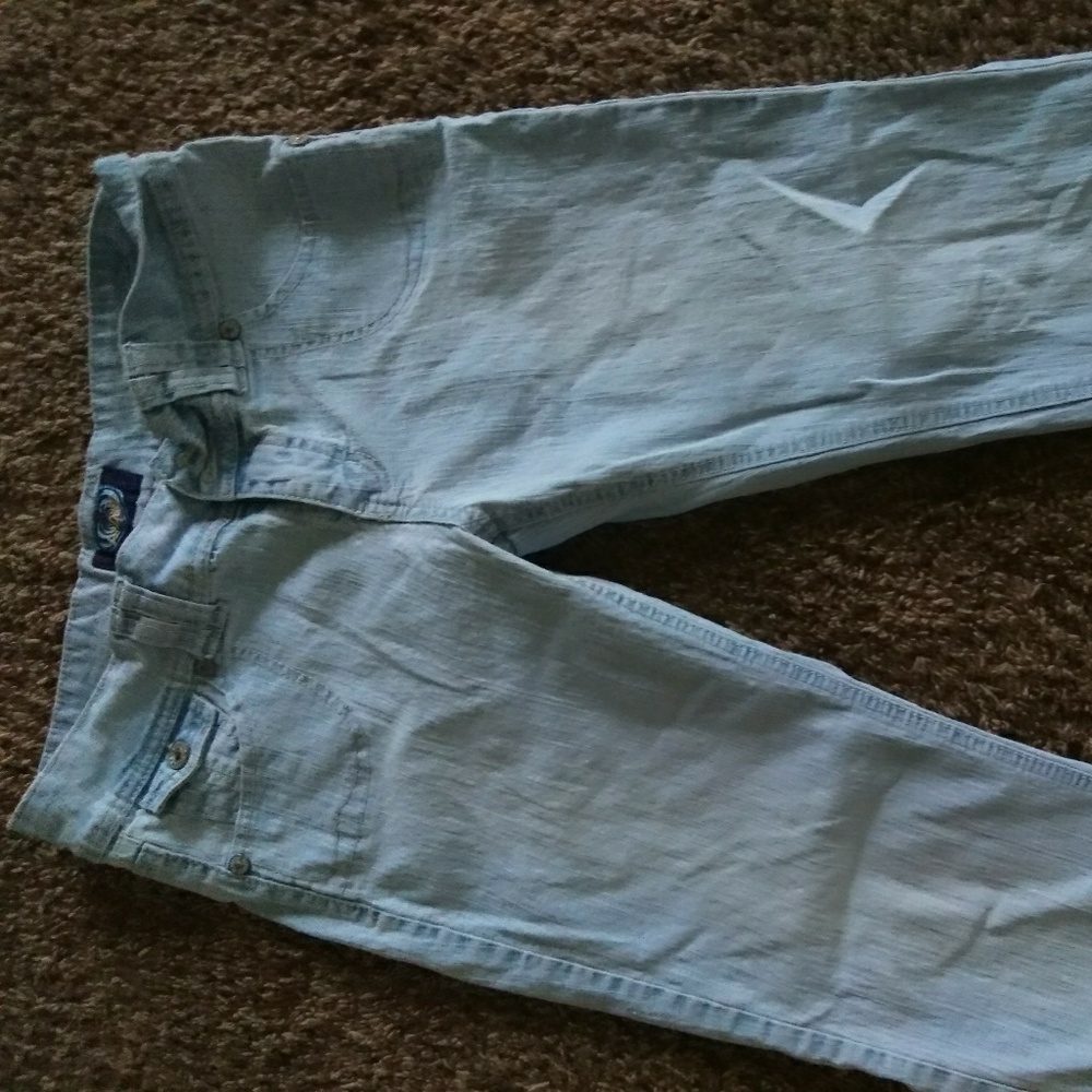 Blue almost white angles pants